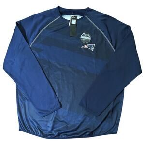 NWT New England Patriots NFL Majestic Thermabase Blue Sweatshirt Men's XL